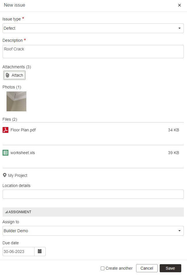 Add an issue