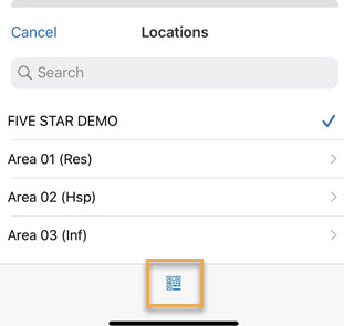 Mit Location App Scan Code Scan QR codes to select your location