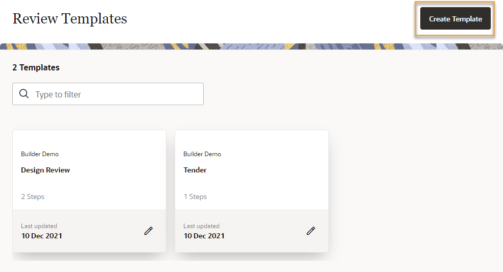 Creating a Package review template
